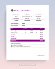 Free Project Quote Templates - Word, Excel, PDF